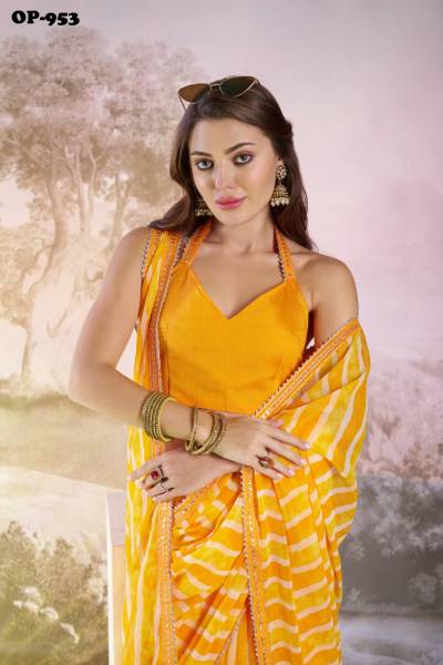 LAXMINAM OP-953 DESIGNER GEORGETTE SAREE WHOLESALER IN INDIA